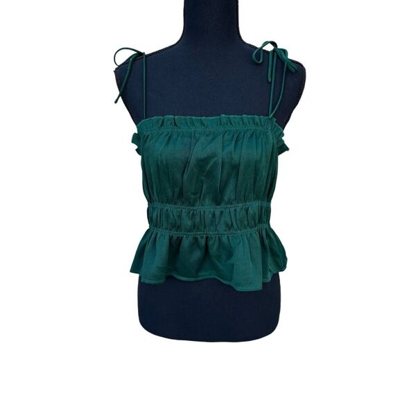 Princess Polly Irvette Tank Top Green Size 12 - Picture 1 of 3